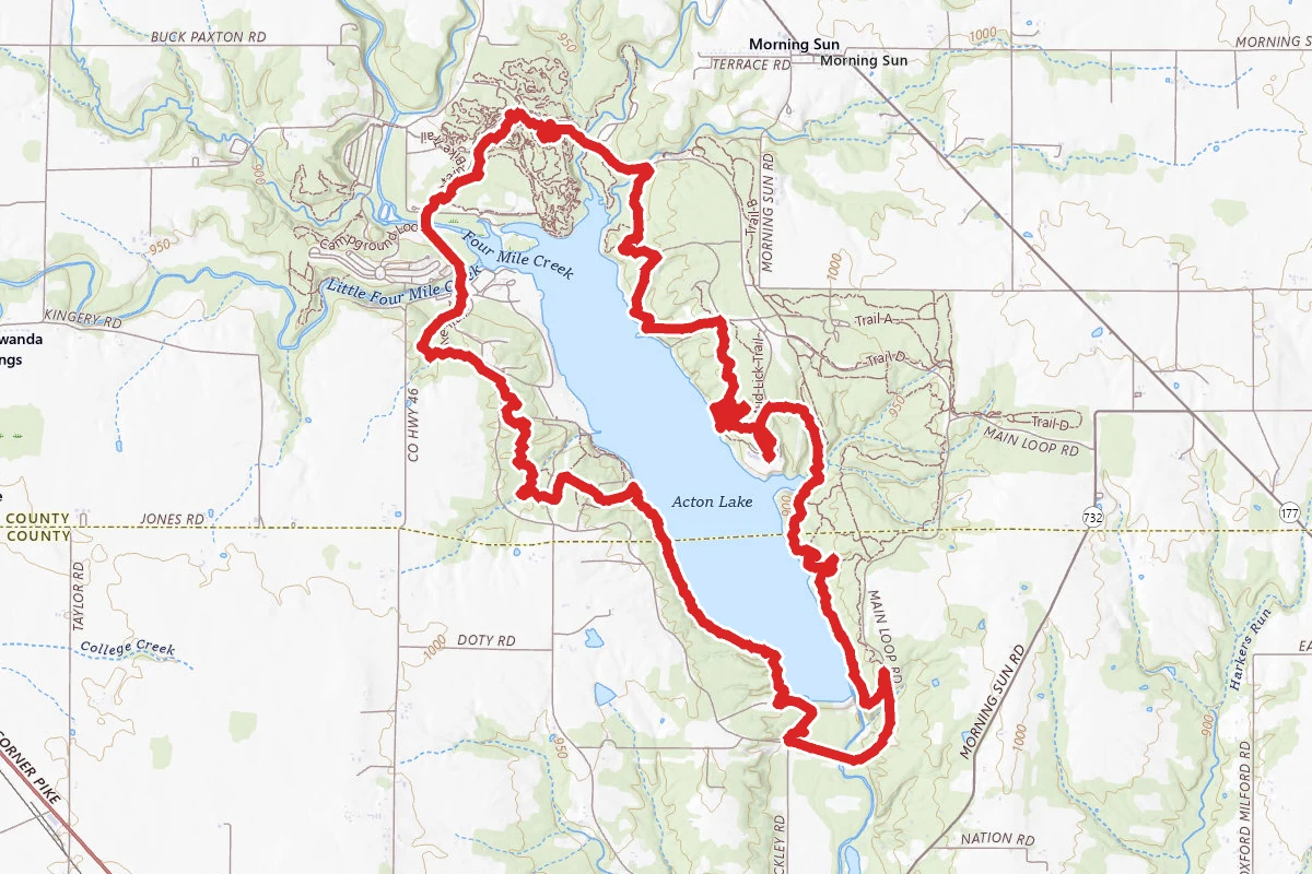 Acton Lake loop