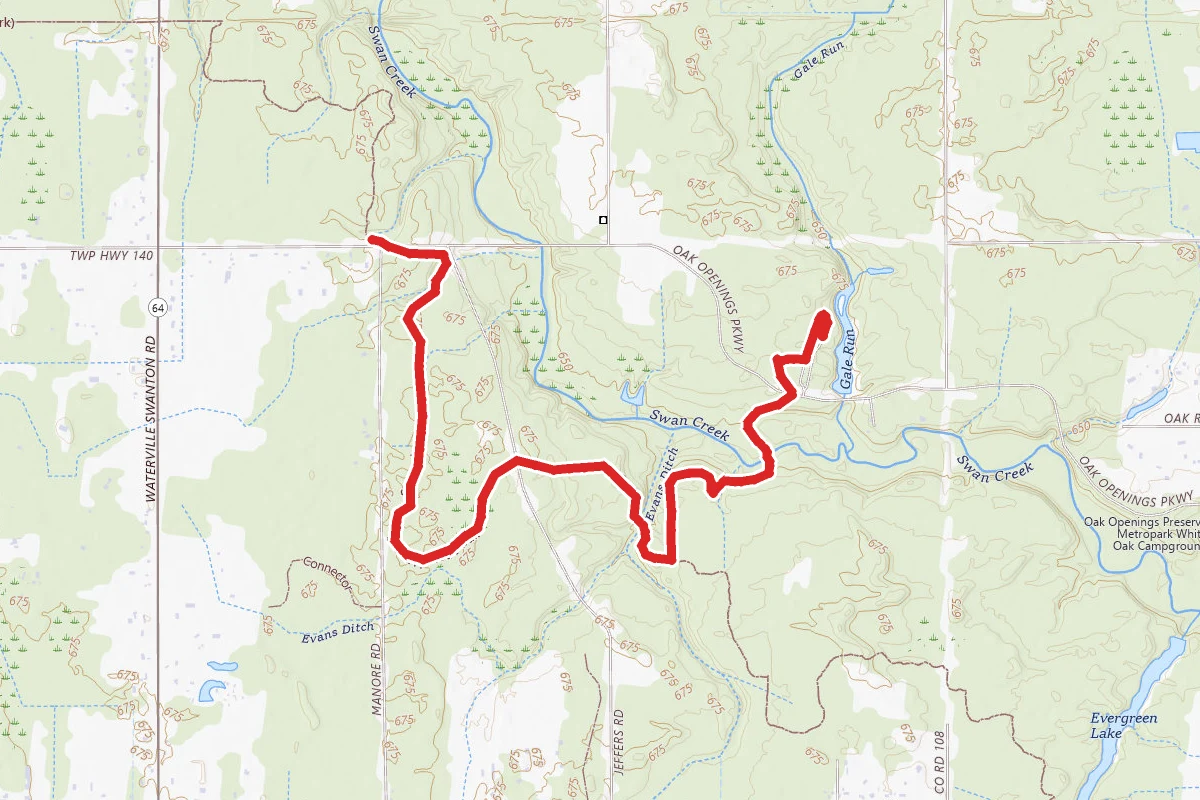 Ridge and Oak Openings Hiking Trail