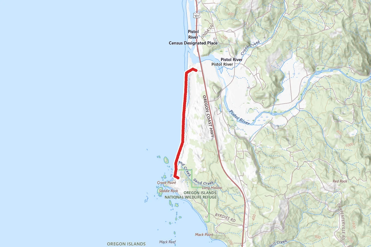 Mouth of the Pistol River to Oregon Islands Wilderness