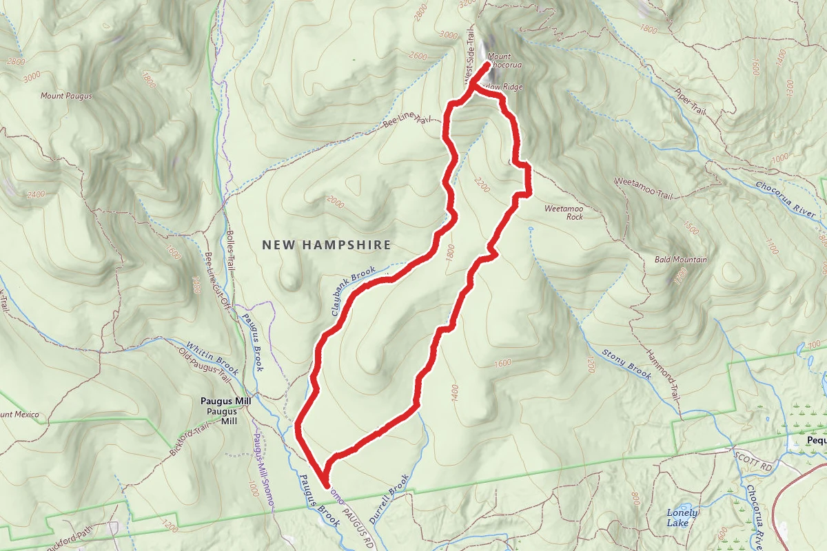 Liberty and Claybrank Brook Loop Trail to Mount Chocorua