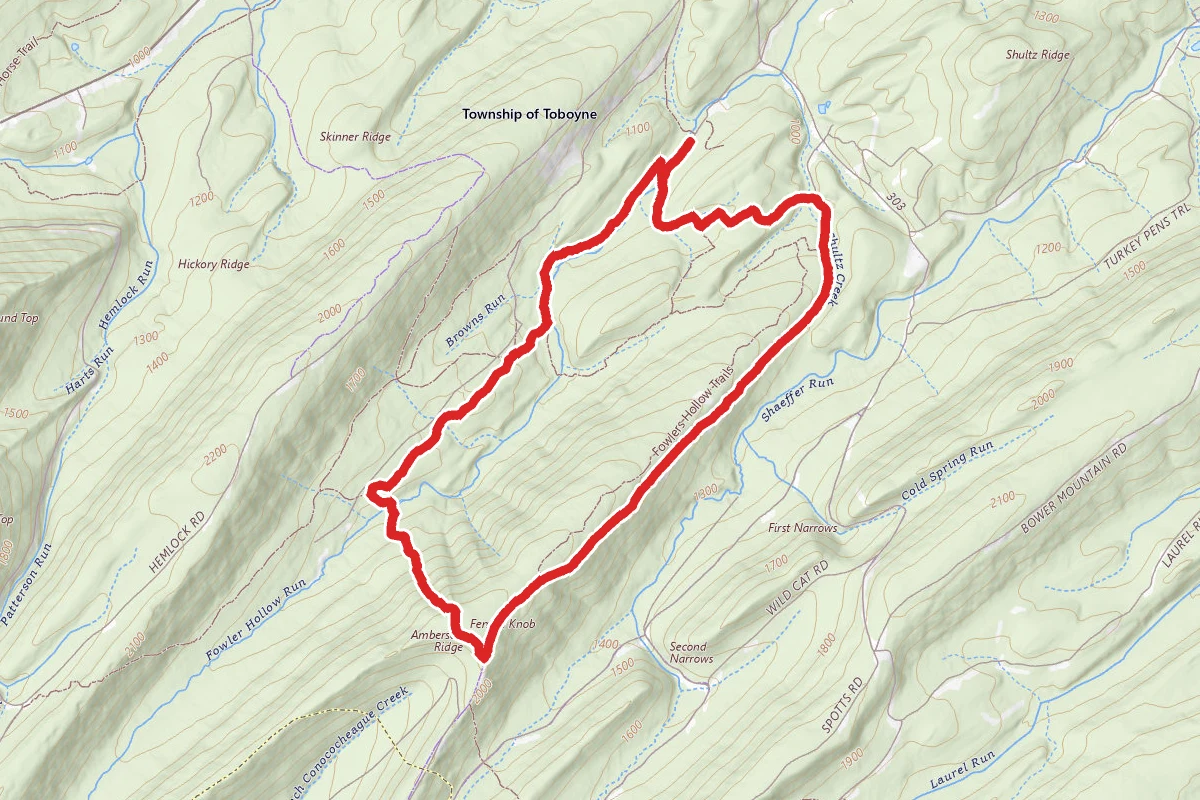 Fowlers Hollow and Couch Trail