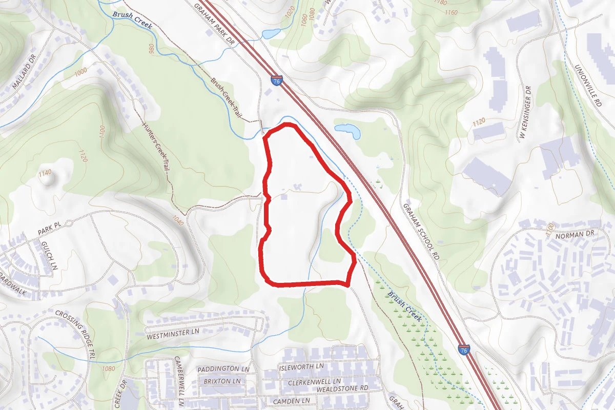 Brush Creek and Graham Park Walking Path Loop