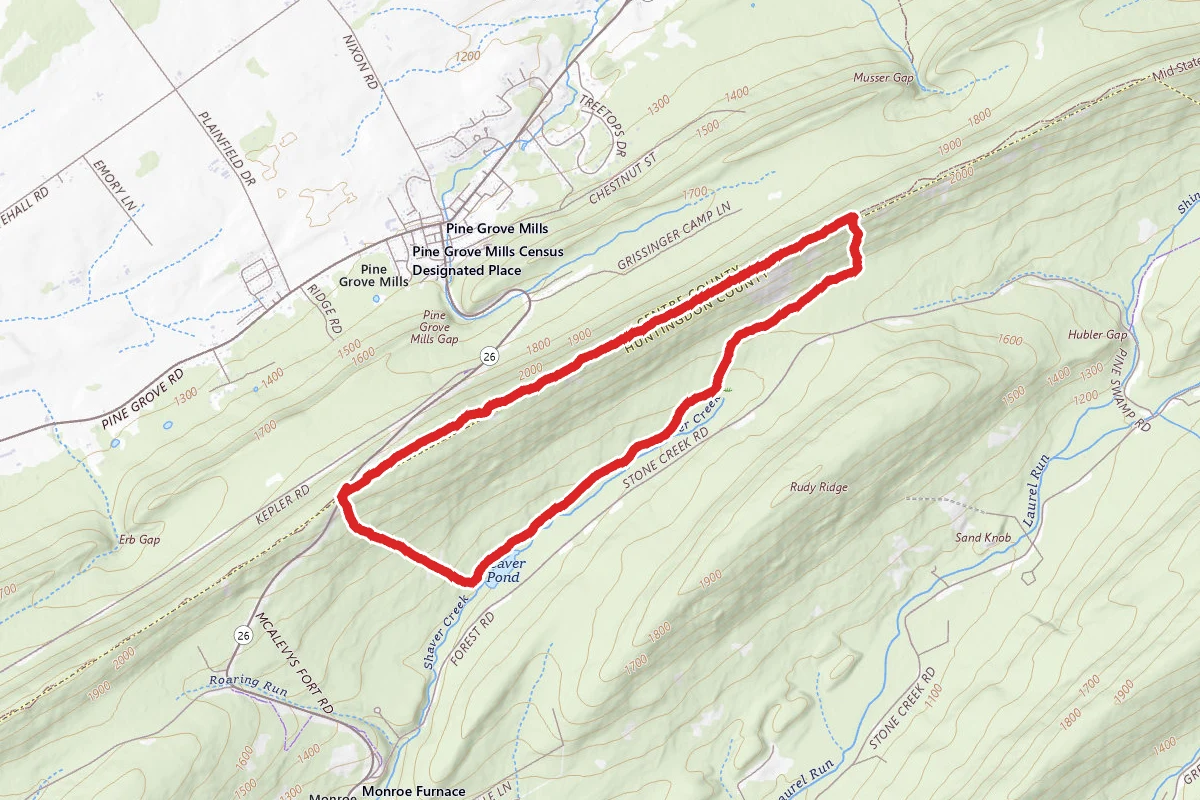 Mid-State Trail to Jackson Trail Loop