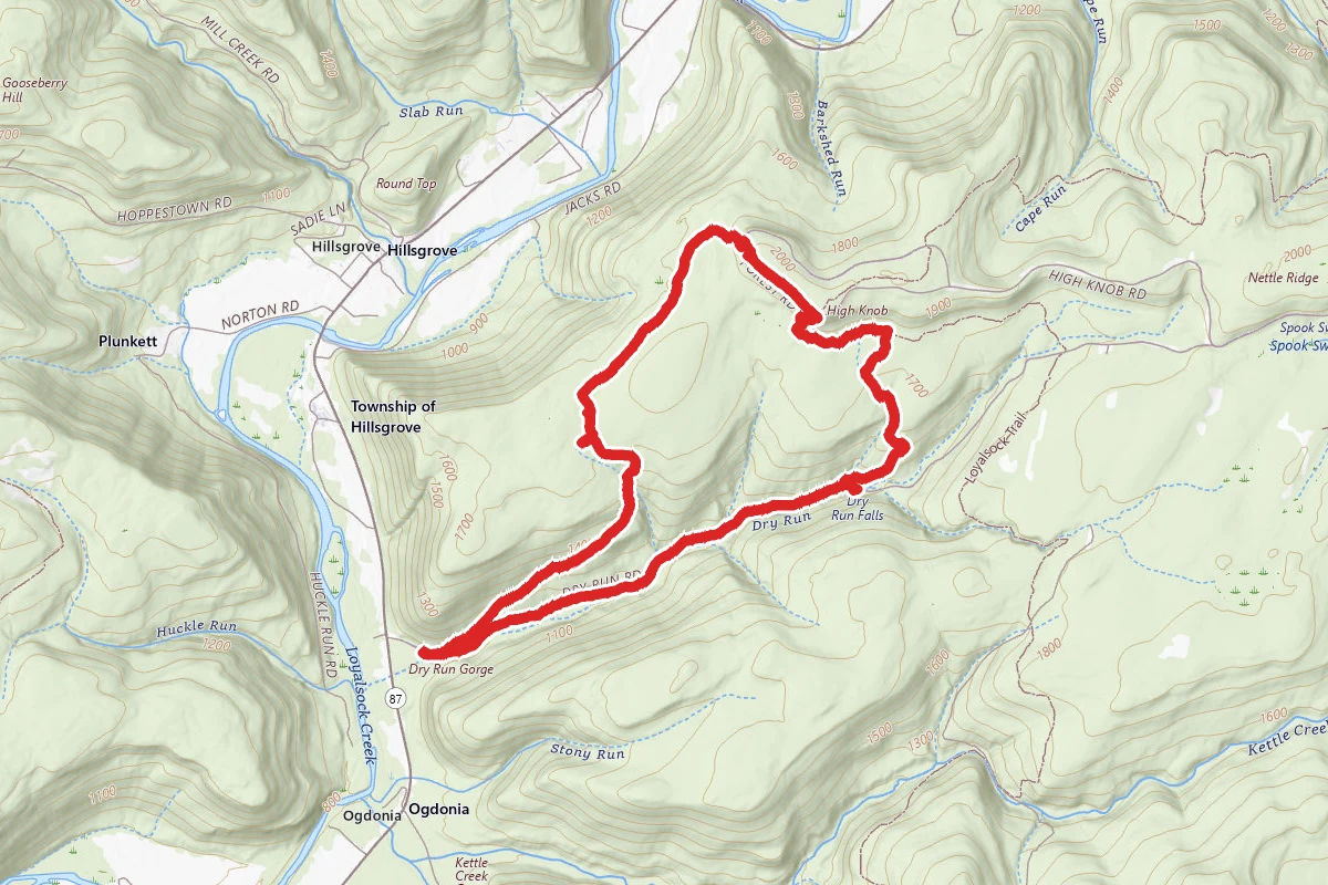 High Knob Trail from Dry Run Road