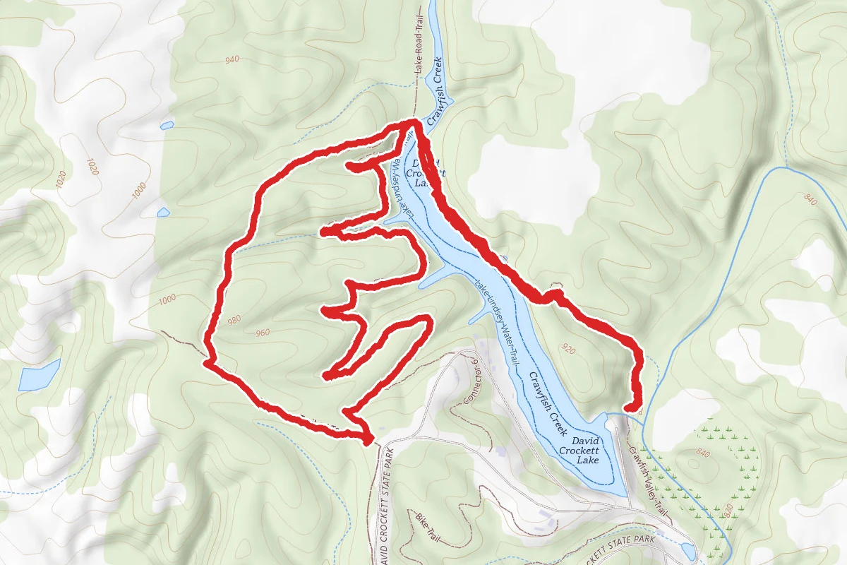 Trail of Tears, Lake Road Loop, and Crawfish Valley Trail Loop