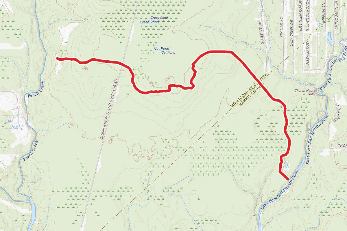 Lake Houston Forest, North River, and South River Trail