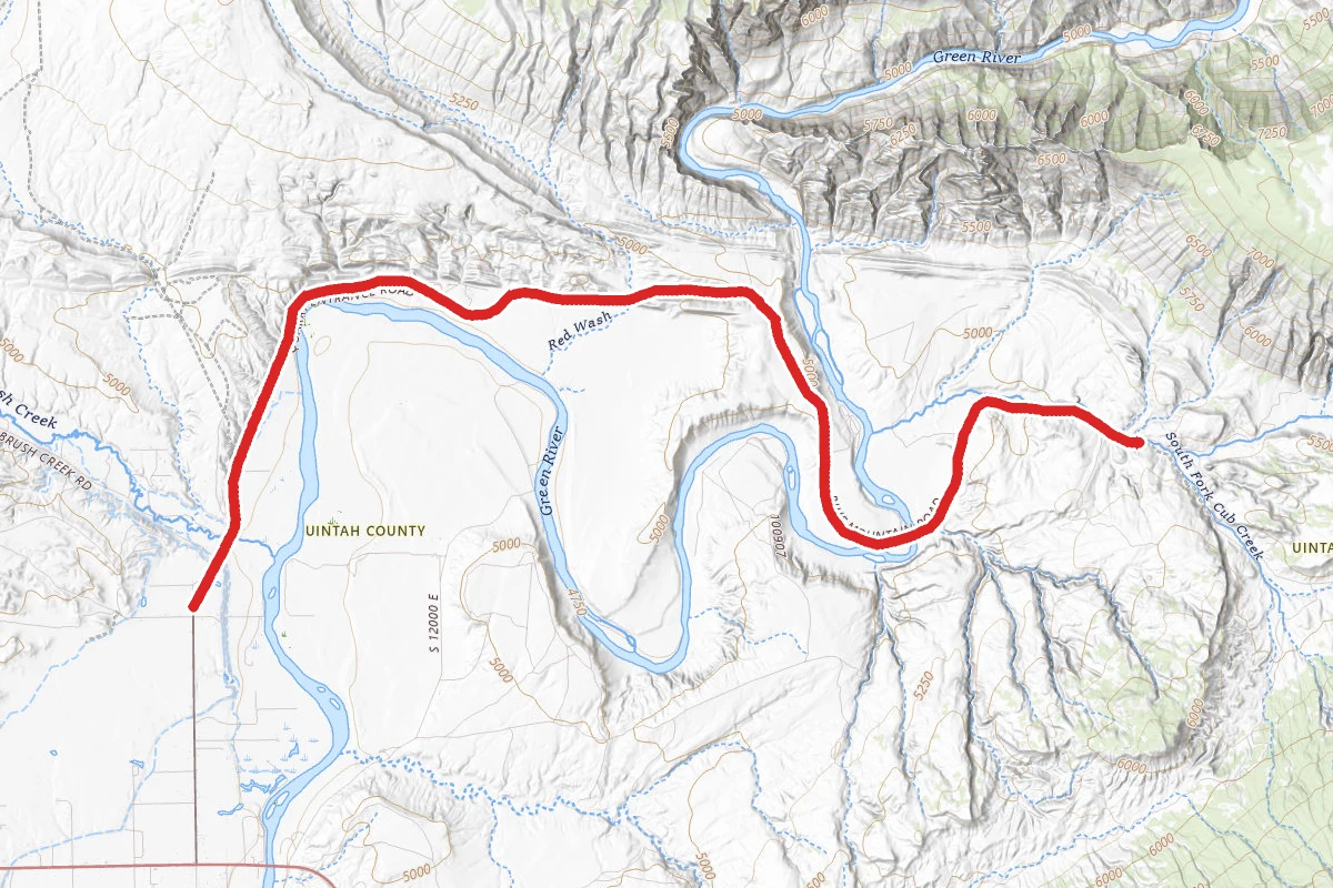 Dinosaur National Monument Scenic Drive route map