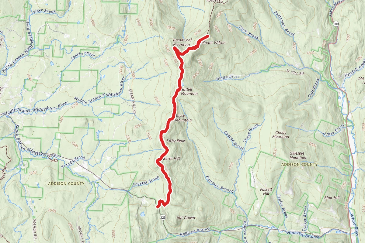 Bread Loaf and Battell Mountains via Long Trail