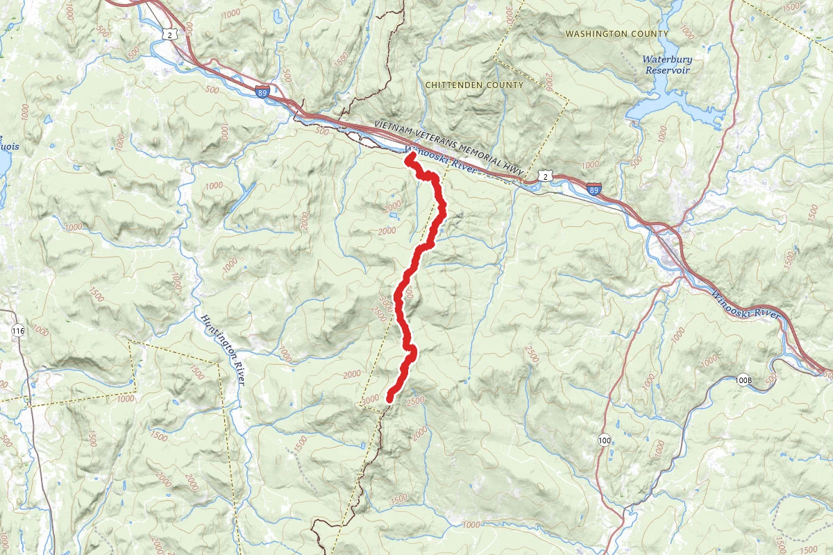 Camels Hump, Ethan Allen, Ira Allen via Long Trail