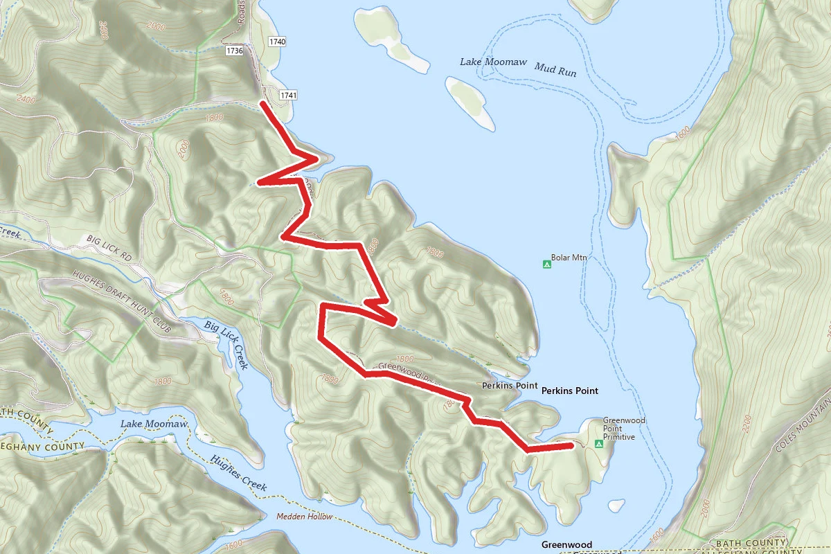 Lake Moomaw Greenwood Point Trail