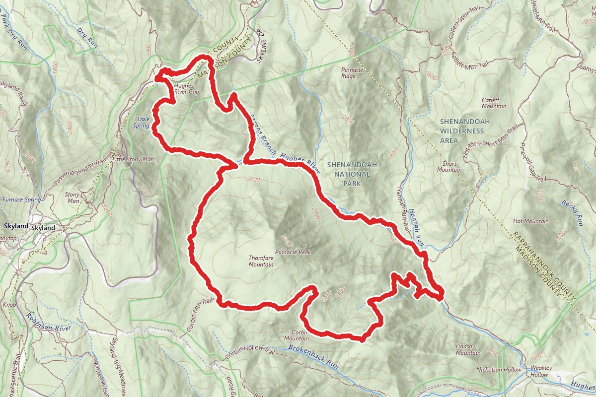 Corbin Cabin and Nicholson Hollow Loop via Appalachian Trail and Indian Run Trail