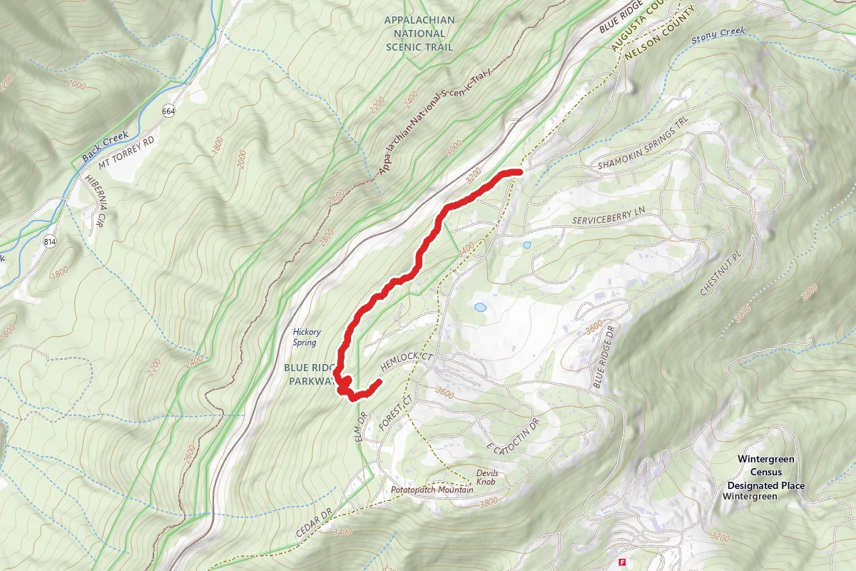 Old Appalachian Trail Out-and-Back from Hemlock Drive