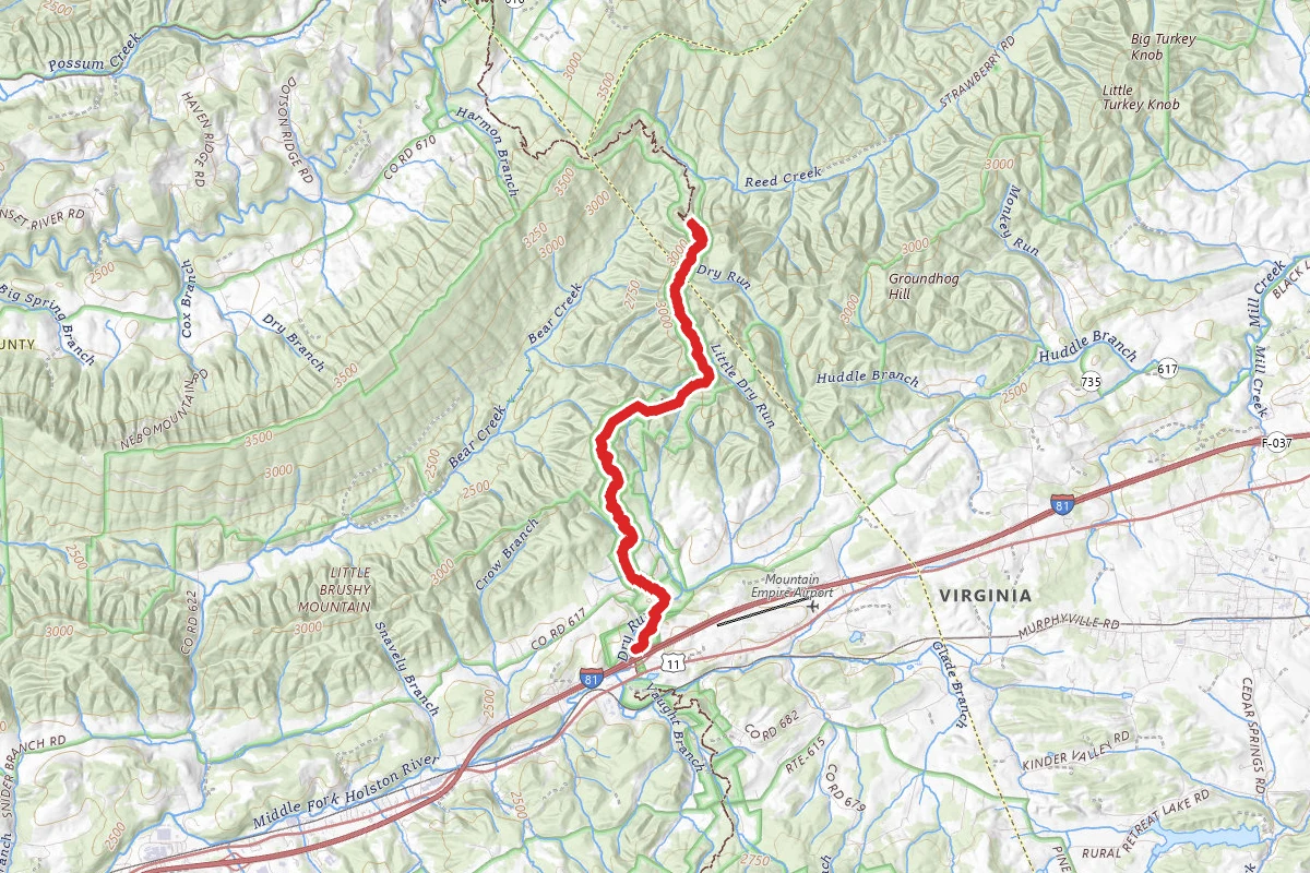 Little Brushy Mountain via Appalachian Trail