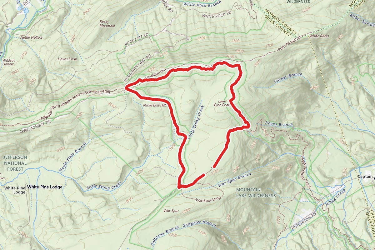 War Branch Trail Loop via Appalachian Trail