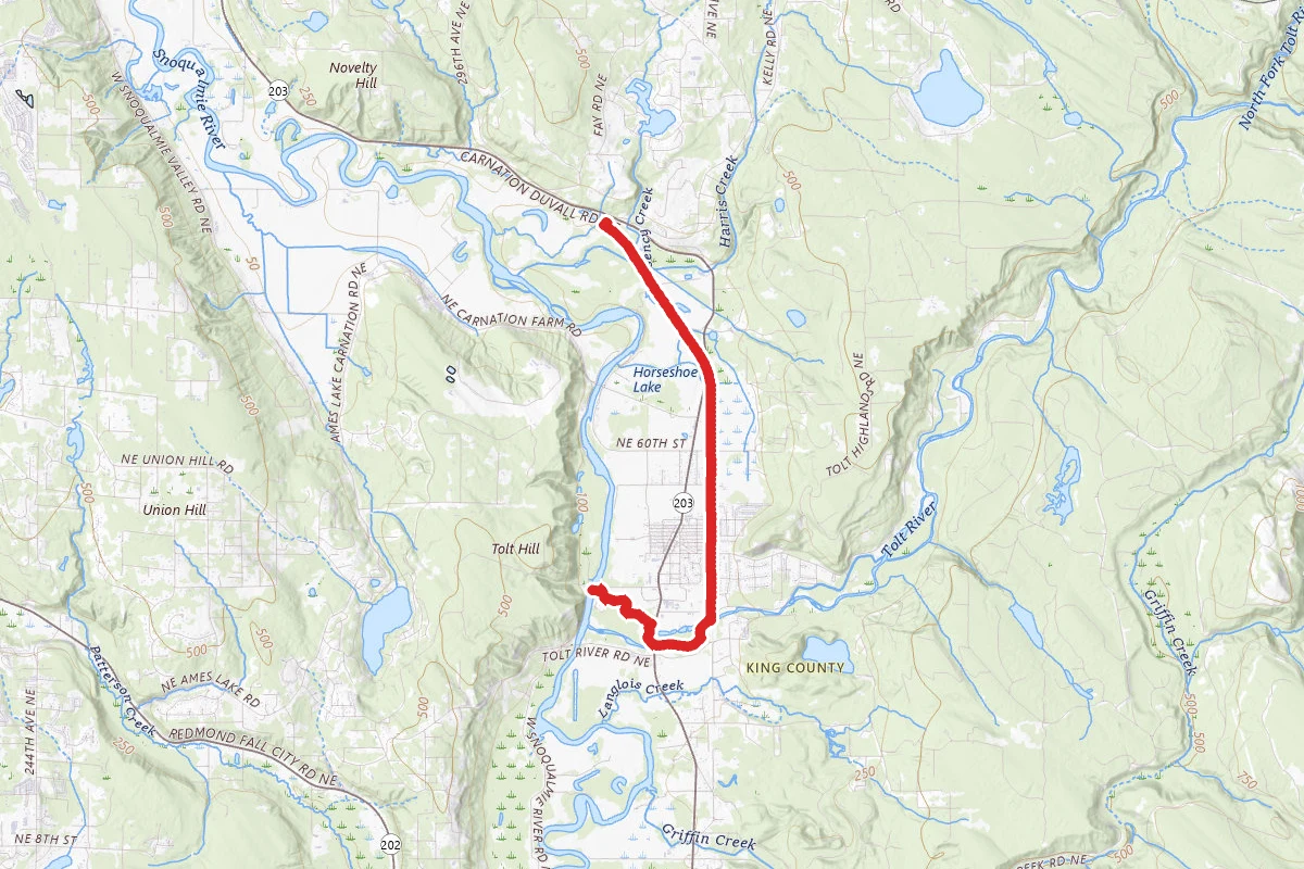 Stillwater to Tolt Bridge via Snoqualmie Valley Trail