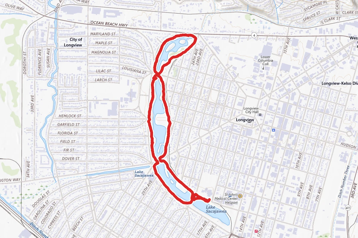 Lake Sacajawea Park Trail