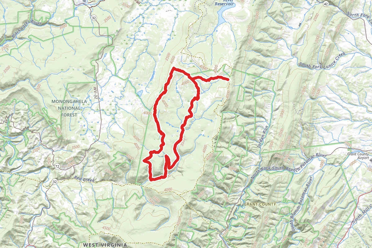 Coal Knob and Breathed Mountain Loop via Bear Rocks Trail