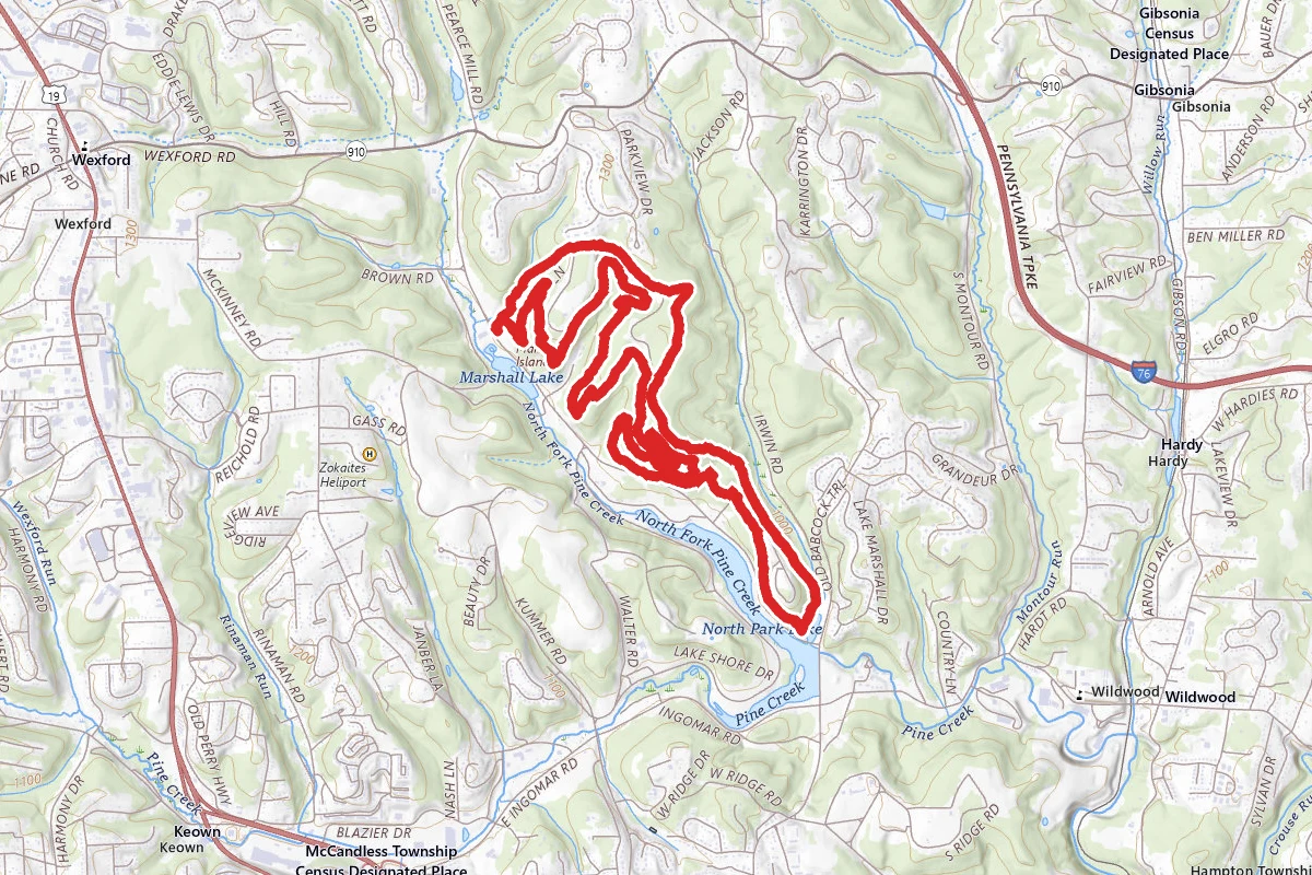 Red and Blue Dot Trail