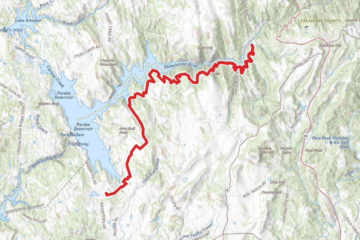 The Mokelumne River Trail to Middle Bar