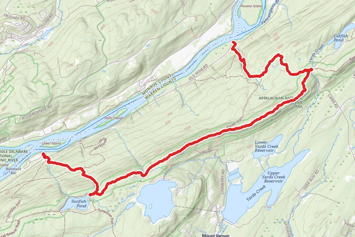Coppermine, Appalachian, and Garvey Springs Trails
