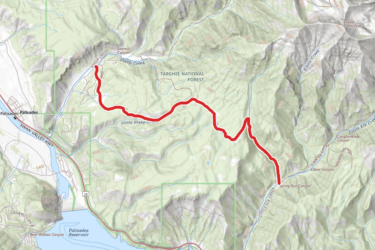 Spring Run Canyon to Little Sheep Creek