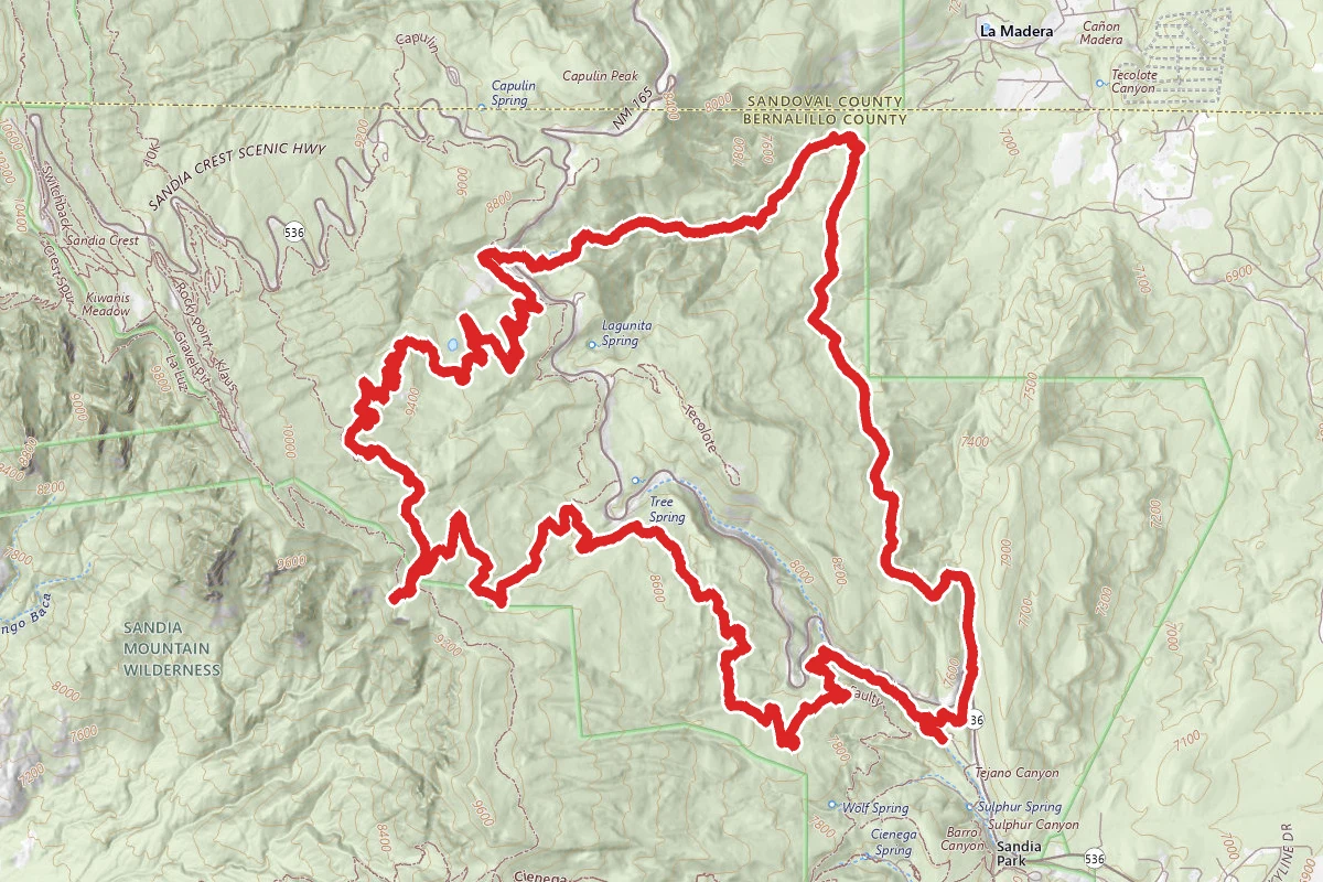 Sandia Peak Loop via Doc Long