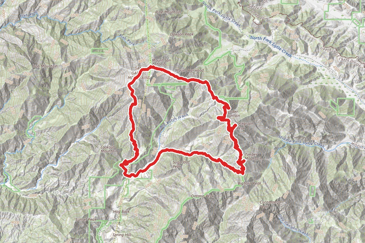 Old Mount Baldy to Three T’s Loop