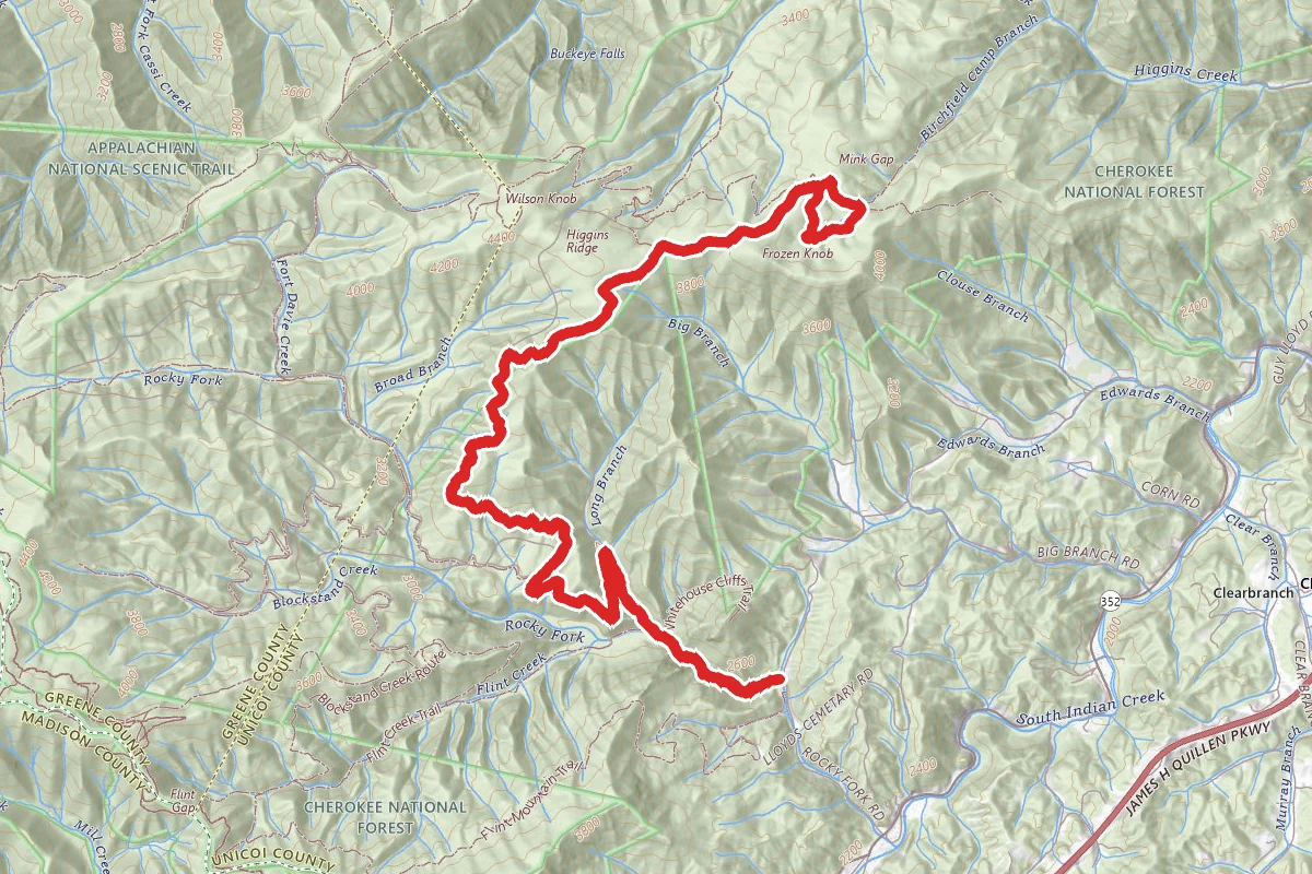 Rocky Fork to Birchfield Camp Lake