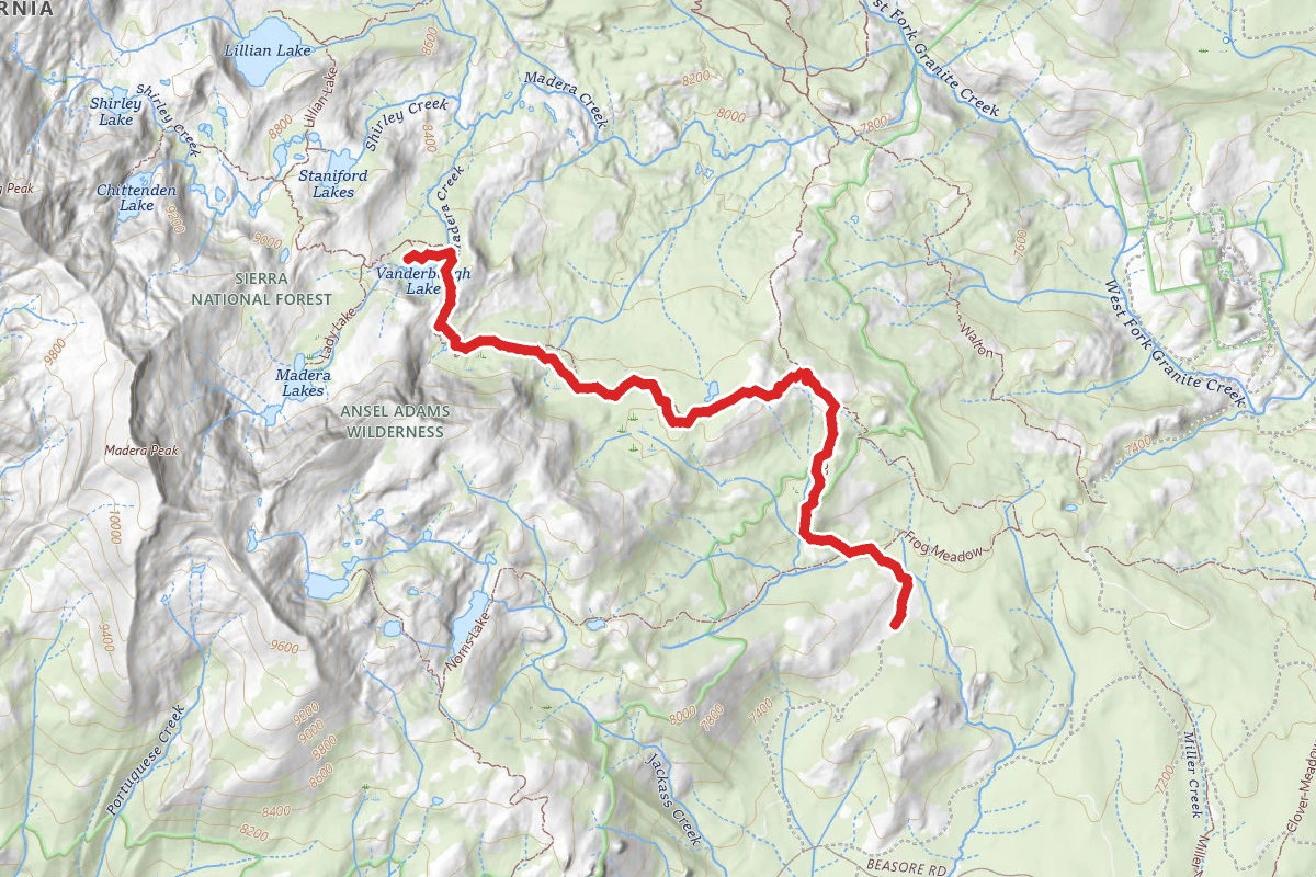 Norris Trailhead to Vanderburgh Lake