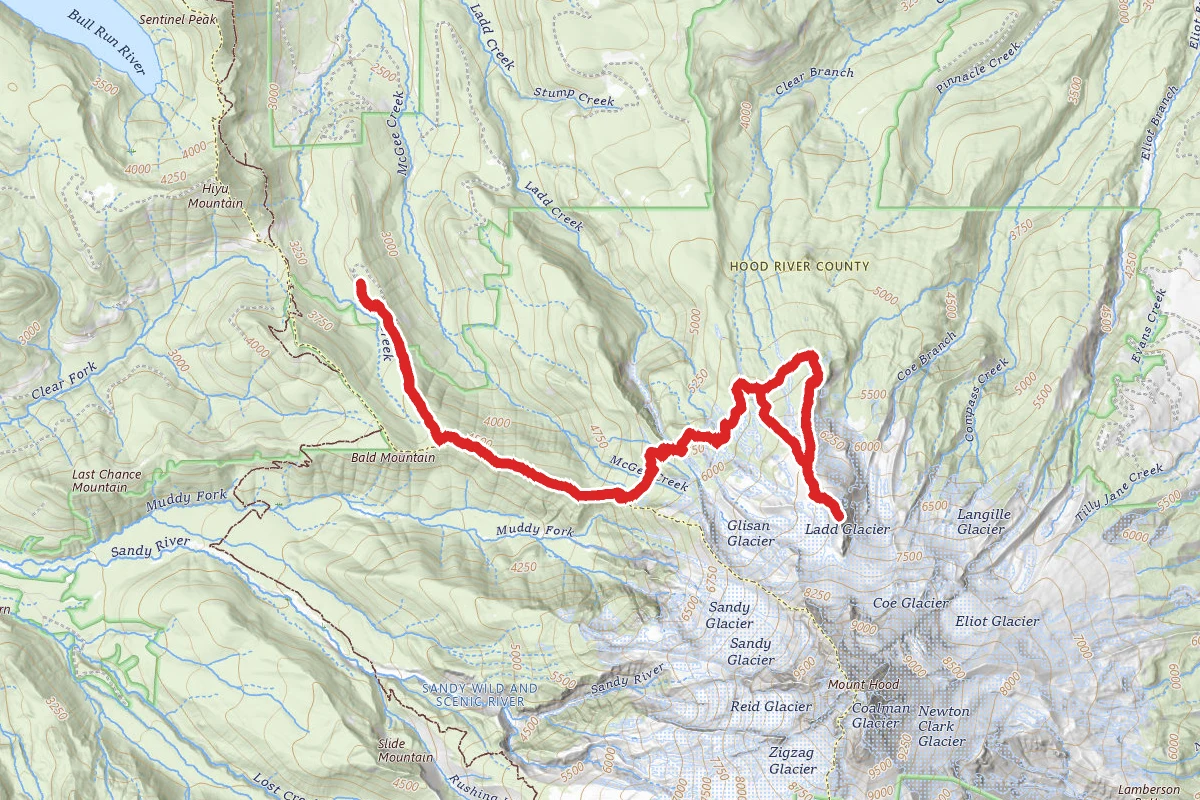 McGee Creek Trail #627 to Barrett Spur