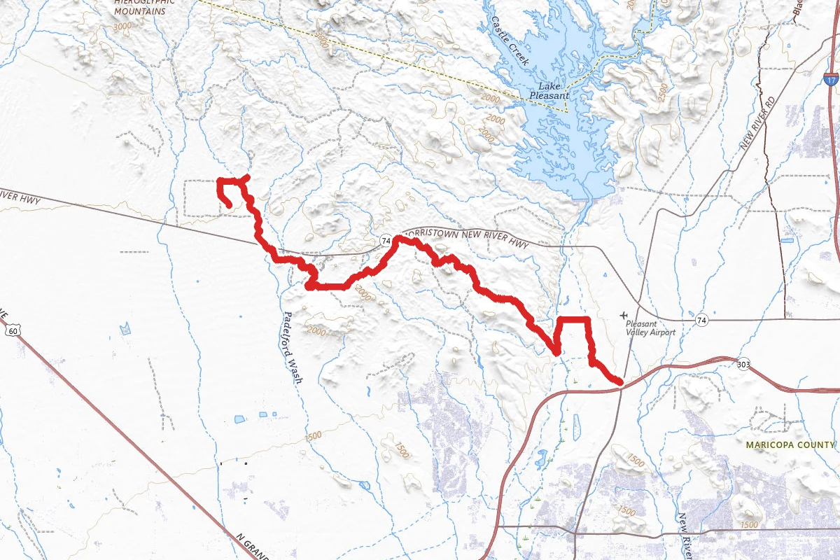 303 Lake Pleasant OHV Road to Morristown