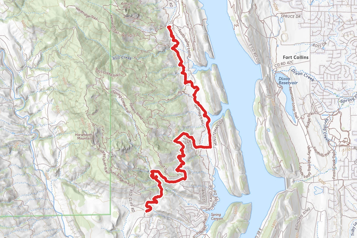 South Valley to Horsetooth Rock Trail