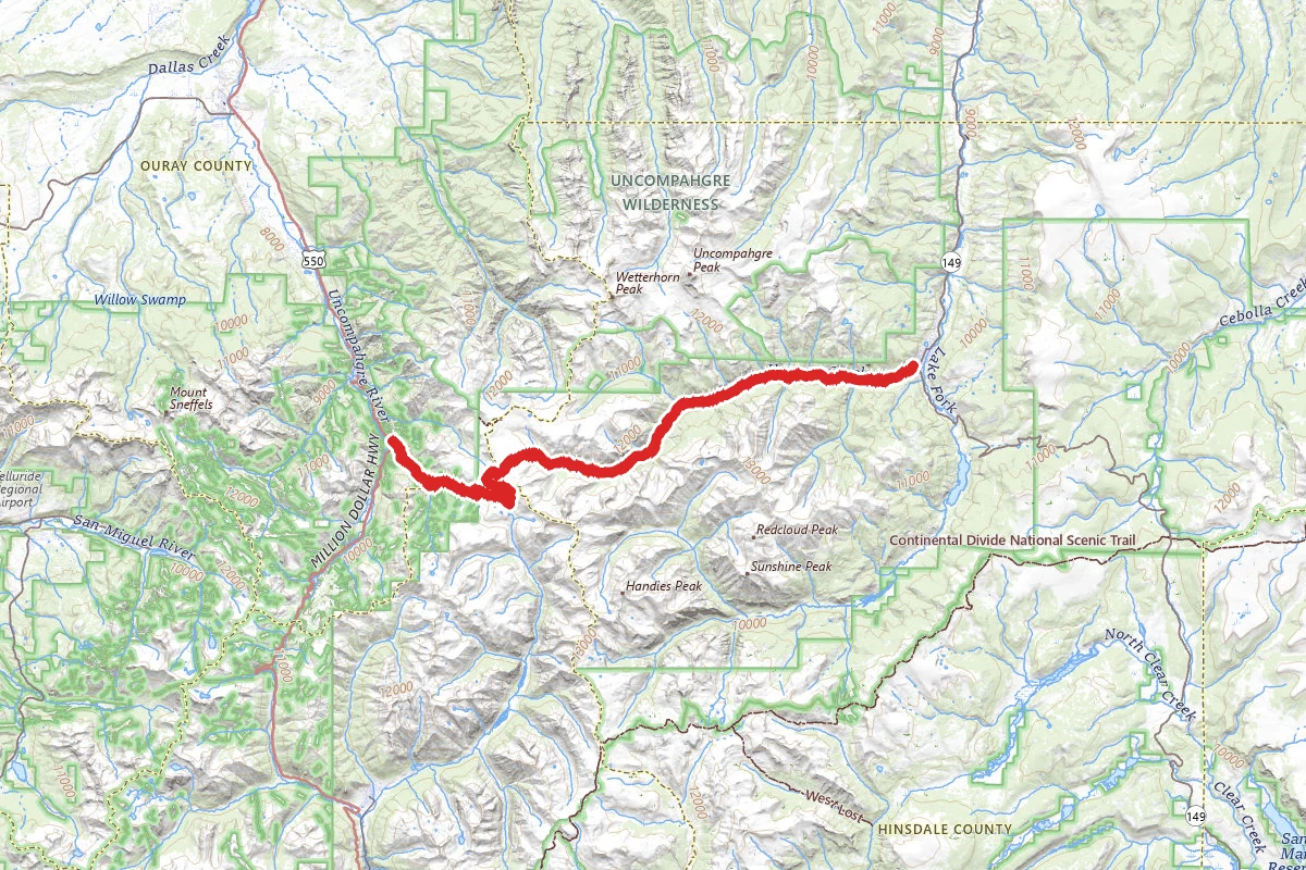 Engineer Pass OHV Trail via Lake City