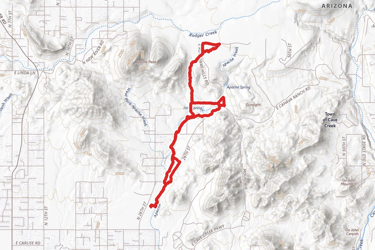 Apache Springs via Bentley Mine Road
