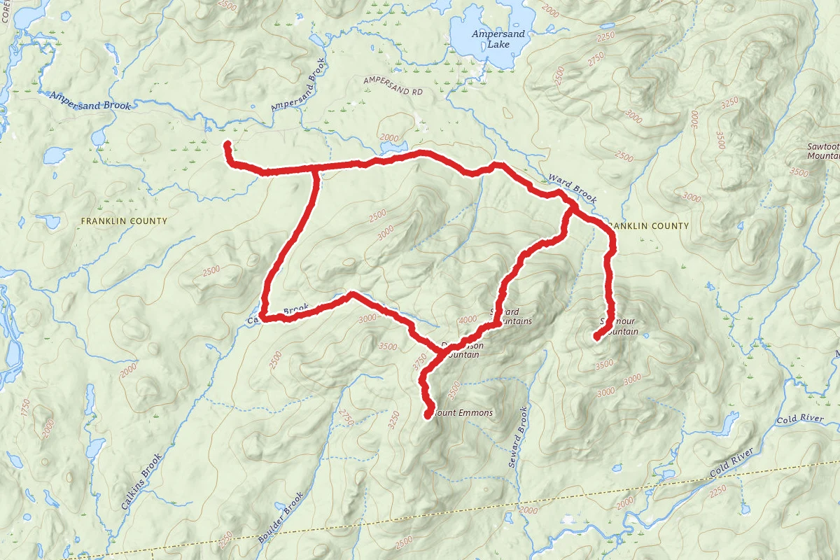Seymour Mountain, Seward Mountain, Donaldson Mountain, Mount Emmons Loop