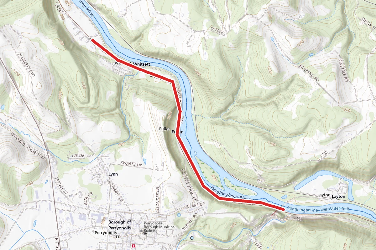 Yough River Trail - Whitsett to Layton