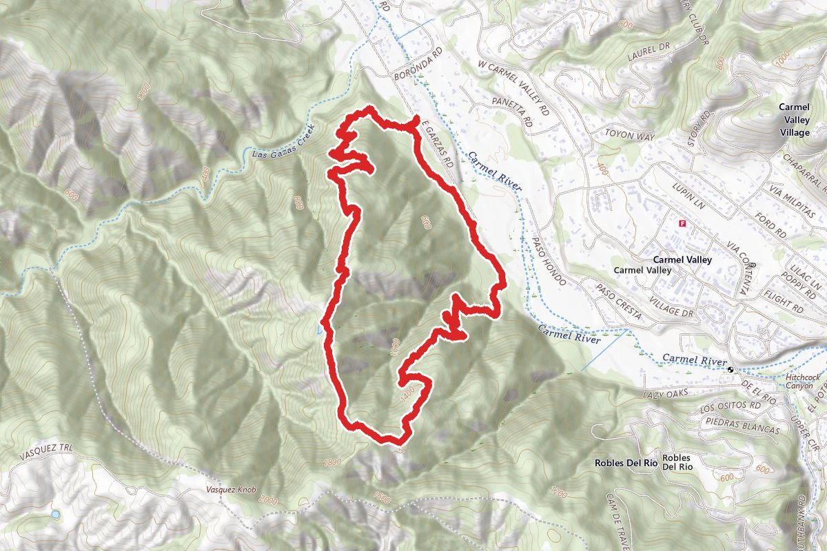 Saddle Trail, E Ridge Trail, and Veeder Trail Loop