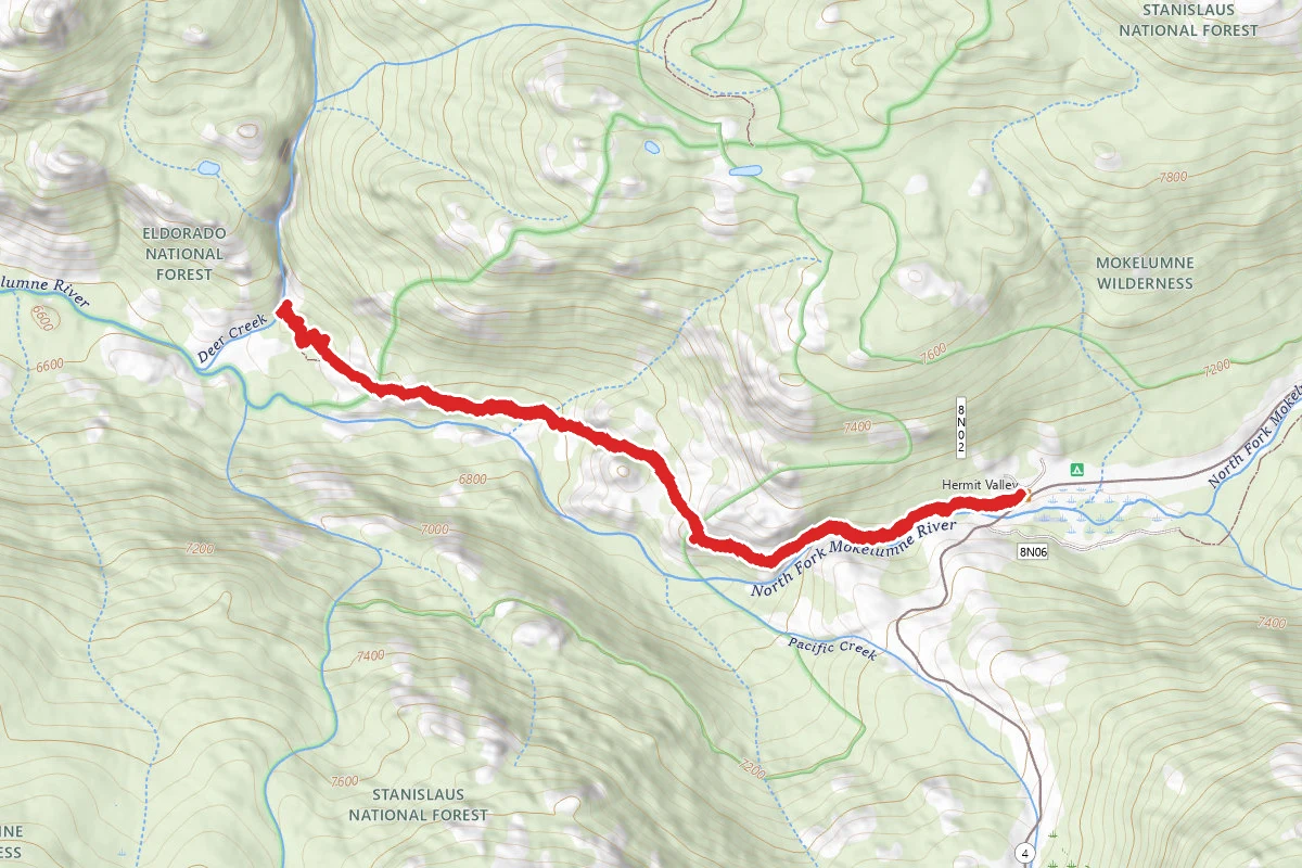 Mokelumne River to Deer Creek via Hermit Valley Trailhead