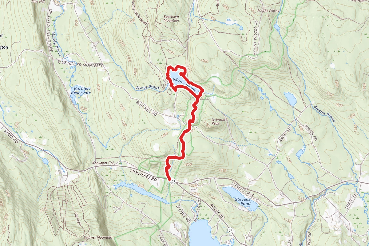 Benedict Pond Loop and AT to Monterey Road