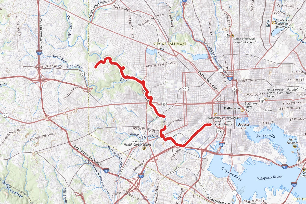 Gwynns Falls Trail - Dickeyville to Washington Village