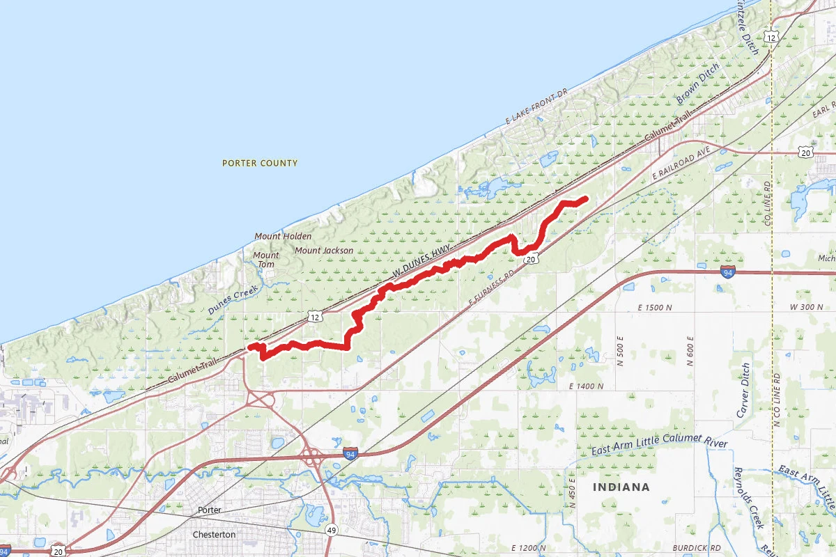 Dune Park Train Station to Dunewood Campground