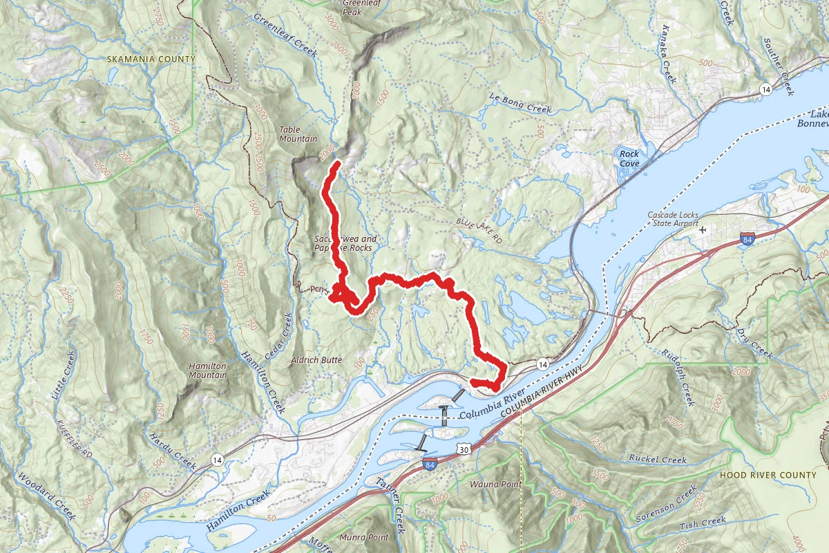Greenleaf Falls Trail Via Pacific Crest Trail