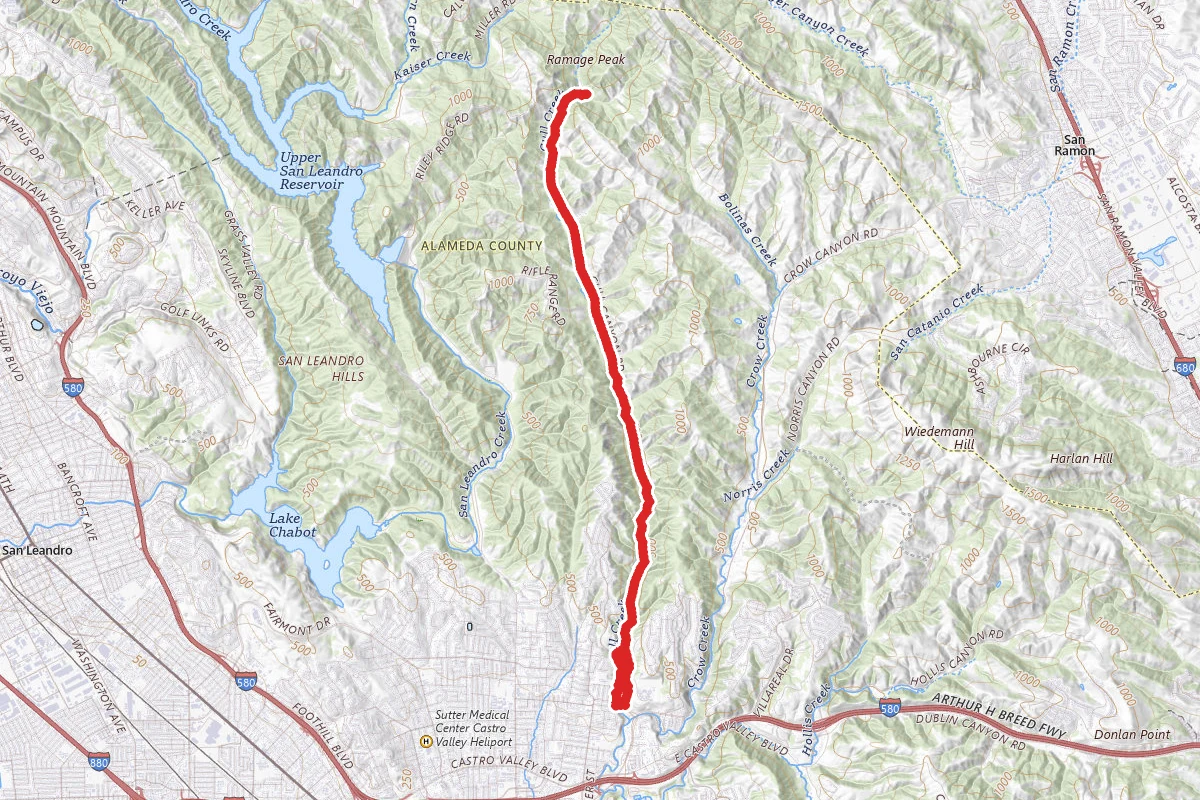 Cull Canyon Bike Route