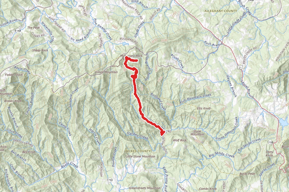 Stone Mountain - Widow's Creek to Deep Gap