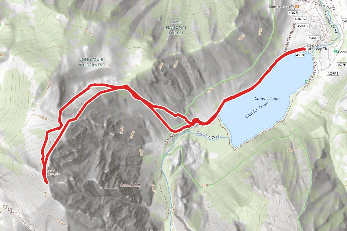 Lake Convict to Laurel Mountain