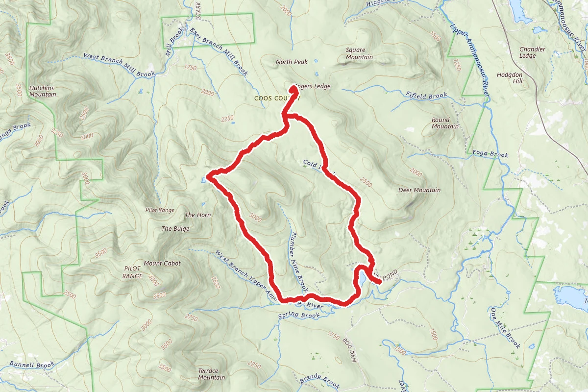 Mill Brook Trail to Roger's Ledge to Unknown Pond Trail Loop