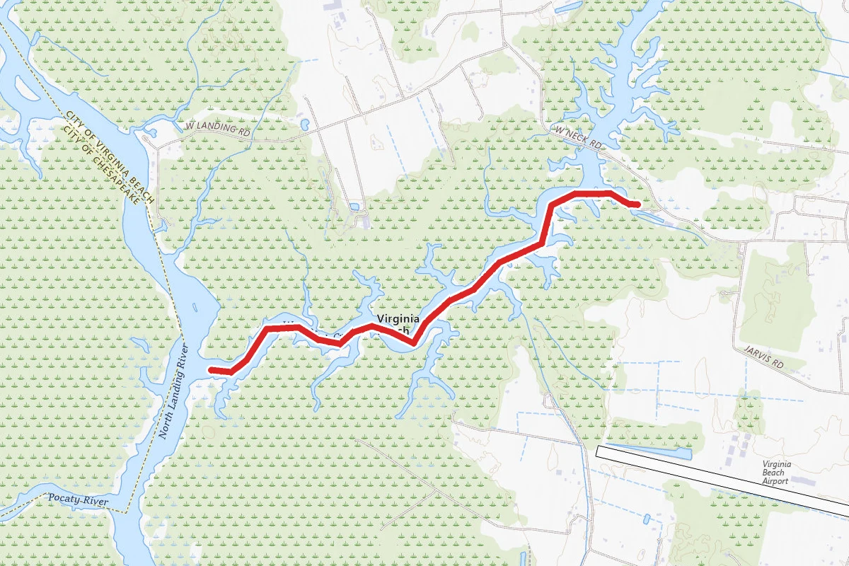 West Neck Creek Marina to North Landing River