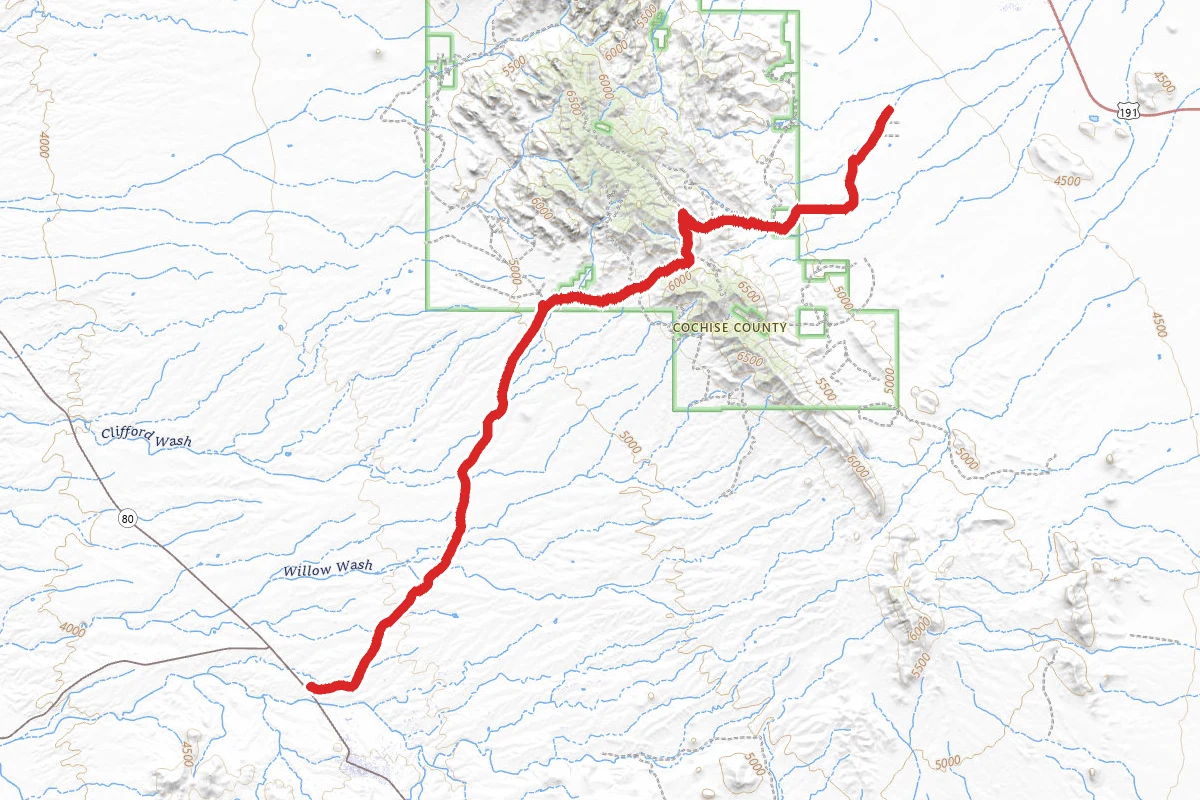 Middlemarch Road (Forest Service Road #345) route map