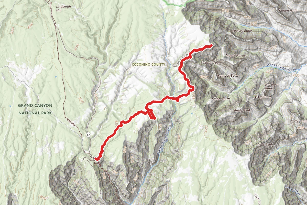 Ken Patrick Trail South from Point Imperial