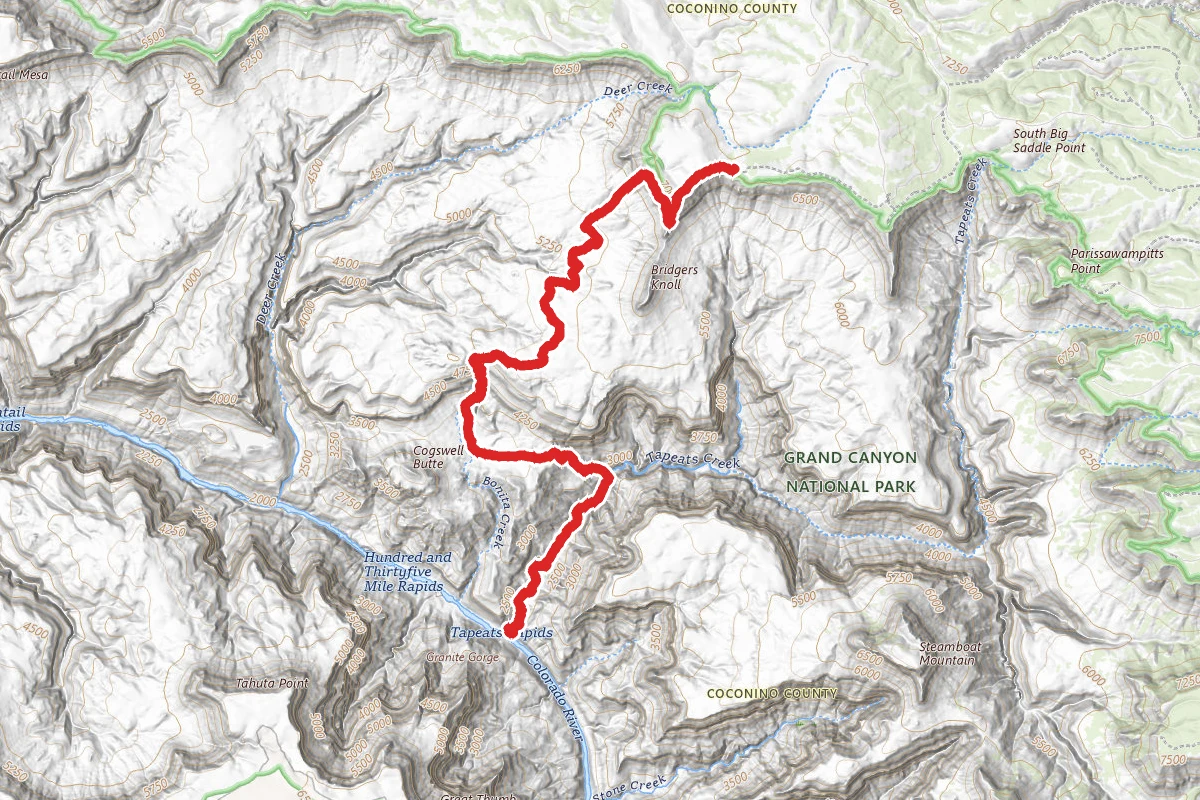 Thunder River and Tapeats Creek Trail